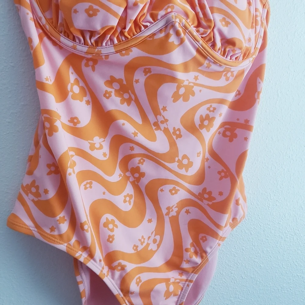 Ninety-Nine Retro Floral One Piece Swimsuit